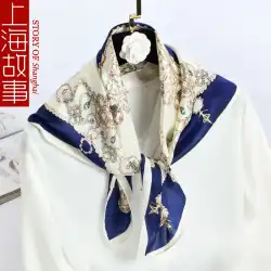 上海物語 100% シルク スカーフ 女性 マルベリー シルク スカーフ 母 中年 小さい 正方形 スカーフ 春と秋 オールマッチ