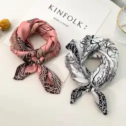 気質の正方形のスカーフ女性の韓国の野生の芸術のスカーフ大ガーゼ スカーフ イン小さなシルク スカーフ日本の春と秋の薄い長いスカーフ