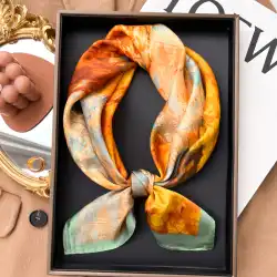 小さな正方形のスカーフ女性の春と秋夏シャツ セーター ネック プロの装飾薄いスカーフ スカーフ 70 x 70