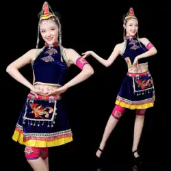 ミャオ族国籍ダンス衣装新しい少数民族Xiangxiパフォーマンス衣装Tujia Yi国籍彼女国籍パフォーマンス衣装女性大人