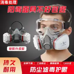 防毒マスク フルフェイスマスク スプレー塗料 特殊マスク 呼吸保護カバー 防煙 フルフェイス防塵マスク 有毒酸素放出
