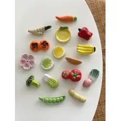 Anmu Liangpin 和風イン野菜と果物食品釉下色セラミック箸ホルダー テーブル装飾箸枕
