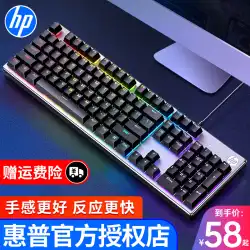 HP/HP K500 有線マニピュレータ キーボード デスクトップ コンピュータ 外付け オフィス ゲーミング ゲーム マウス セット