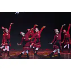 モンゴル舞踊白馬公演衣装 モンゴル箸舞子供公演衣装 少数民族舞台衣装