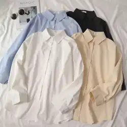 白シャツ 2023 新春ドレス シックな女性のトップ デザイン センス長袖ニッチ ジャケット ハイエンド ブルー シャツ