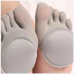 春と夏の 5 本指の靴下の 1-3 組の女性の半分の手のひらの靴下綿の足パッド見えない靴下ハイヒールオープントゥの魚の口の靴下