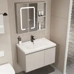 浴室スペース アルミ洗面台 洗面台 セラミック一体型洗面台 シンプル洗面台 洗面台 コンビネーション洗面台
