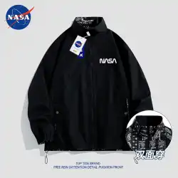 NASA 両面ジャケット メンズ 春秋 ブランド カップル ジャケット アウトドア スポーツ ウインドブレーカー ゆったり スタンドカラー ジャケット
