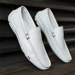 白豆の靴メンズ春怠惰な靴 2023 新しいハイエンド紳士靴ローファーメンズカジュアルレザーシューズメンズモデル