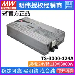 Taiwan Mean Well TS-3000-124A 純正弦波 DC-AC 車両用インバーター 3000W 24V ～ 110V