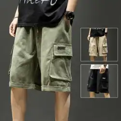 ワークウェア ショーツ メンズ 夏 日本のトレンド ブランド ミッドパンツ メンズ 大きいサイズ ゆったり カジュアル 新作 トレンド アウター 五点式パンツ