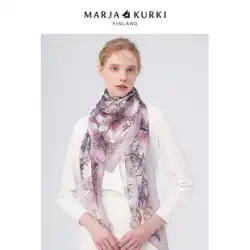 MARJAKURKI マリアグッチ 三角ターバン マルベリー シルク ショール シルク スカーフ 女性 春夏 薄手 スカーフ