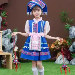 61 子供の国民服は毎日ロリータ チュチュ スカートを改善しました。女の子のための荘とミャオ族の衣装