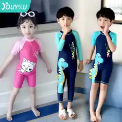 子供用水着男の子と女の子 2023 新しいワンピース小、中、大子供の長袖と半袖の男の子の赤ちゃんの水泳パンツ水着
