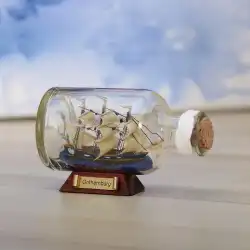 憲法工芸船ボトル帆船漂流ボトル黒真珠オーナメント装飾子供の新年のギフト