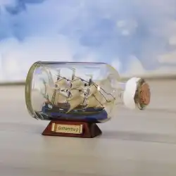 ボトルに入った地中海のボトル船 セーリンググラス セーリングボトル船 希望する船 漂流ボトル 創造的な装飾