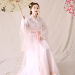 古代の衣装の女性の改良された韓服のスーパー妖精とエレガントな中国の古代の妖精のダンスのパフォーマンスの衣装ワンピース ロング スカート スーツ