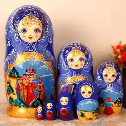 ロシアのマトリョーシカ7層の創造的な装飾の誕生日、バレンタインデー、新年の手工芸品との年次総会、手工芸品、子供のパズル