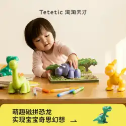 Taotao 天才磁気磁気吸引小さな恐竜のおもちゃ男の子組み立て動物モデルティラノサウルス レックス トリケラトプス スーツ