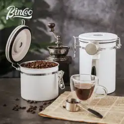 Bincoo コーヒー粉密閉タンク コーヒー豆保存タンク 呼吸タンク 一方向排気 コーヒー貯蔵タンク 育成豆タンク