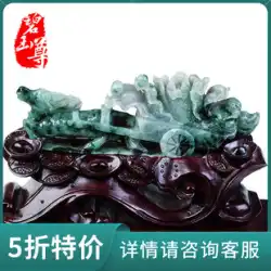 Jasper Zun Natural Ice Waxy Jade キャベツ キャリッジ オーナメント ライト グリーン フローティング フラワー ヒスイ Jade Jade Jade Pieces A Cargo Certificate