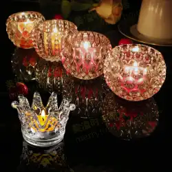 球形のガラスのローソク足 ロマンチックなランプ キャンドルライト ディナー 小道具 バー カラオケ レストラン 雰囲気を作り出す アロマセラピー キャンドル カップ