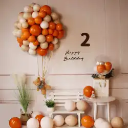 リトルレッドブックINSベア熱気球肌の色オレンジグリーン子供100日1歳の誕生日パーティーの装飾のアイデア