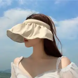 Aijia マイクロカバーフェイスヘッドバンド太陽の帽子の女性の抗 UV サイクリング空のトップサンシェード太陽の帽子の女性の夏のシェルハット