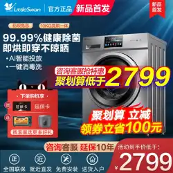 【新製品】リトルスワン 洗濯機 ドラム 全自動 家庭用 10kg 洗濯乾燥機一体型 公式フラッグシップ V23