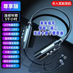 新しい充電宝物ぶら下げ首ワイヤレス Bluetooth ヘッドセット大バッテリー 6000 mAh Type-c Huawei Apple ユニバーサル