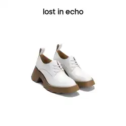 失われたエコー2023夏の新しいデザイナーの女性の靴、太いかかとと厚い底のダービーシューズカジュアルシューズ