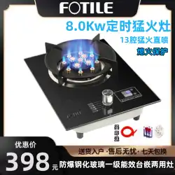 Fangtai ガスストーブ シングルストーブ家庭用ガスストーブ 液化ガス 天然ガス ステンレス鋼 デスクトップ埋め込みストーブ