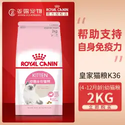 ジンジャーデュー ペット クラウン キャットフード ロイヤル キャットフード K36 子猫 2kg フォーミュラを促進する 4 ～ 12 ヶ月の子猫