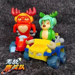 無敵の鹿チームのおもちゃの車ロケットチーム人形人形鹿海兵隊プルバック車子供の戦車の少年