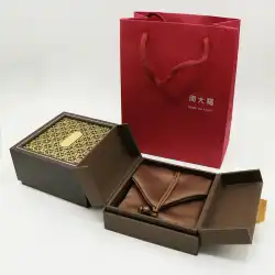 新しい周大福ボックス包装継承シリーズ古代ゴールドブレスレットボックス絶妙なレトロゴールドブレスレット収納ボックス