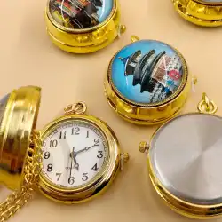 ジャイロ懐中時計回転フリップカップルネックレス時計北京観光万里の長城紫禁城クリエイティブギフトレトロ学生時計