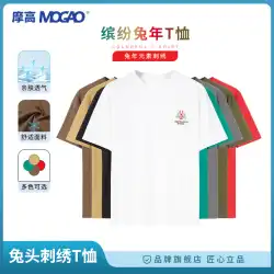 Mogao 2023 夏の新トレンドメンズラウンドネック半袖 Tシャツ綿半袖 Tシャツ DS9001