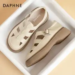 Daphne Baotou Roman サンダルの女性の 2023 新しい夏厚底アウターソフトソールファッション中空メリージェーン