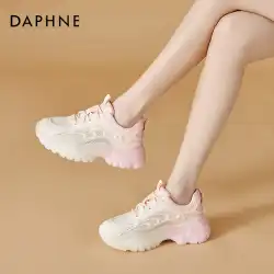 Daphne 通気性パパシューズ女性の靴夏の 2023 新しいメッシュシューズカジュアル厚底グラデーションランニングスニーカー