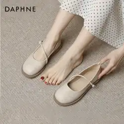 Daphne レトロメリージェーンシューズ女性の夏の 2023 新しいソフトレザーおばあちゃんの靴小さな革の靴スカート靴
