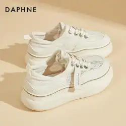 Daphne 厚底漁師の靴白の靴の女性 2023 新しい夏薄型通気性の靴メッシュスポーツネットシューズ