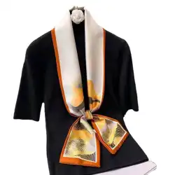 装飾スカーフスカーフ Xin Yaochen 同じスタイルの細くて長い小さなシルクスカーフ女性の春、秋、夏オールマッチストラップ 15 個送料無料