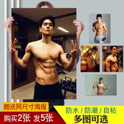 彭 Yuyan ポスター絵画寮の寝室の壁のステッカージム装飾絵画筋肉男性図スター感動