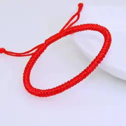 Xiao Zhan と同じスタイルの赤いロープブレスレット女の子と子供の手ロープ織り出生年干支ウサギ男性カップルベビーブレスレット