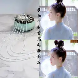 Long Song Xing Zhao Lusi と同じスタイルの漢服背圧ヘアアクセサリー超ロングタッセルヘアピンステップシェイク古代スタイルのヘアピンヘッドアクセサリー