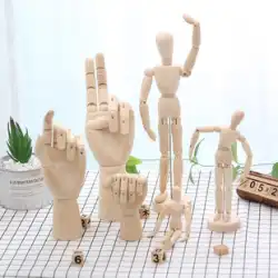 木製人形ジョイント人体モデルスケッチ絵画装飾12インチの柔軟で可動な人体手作りの木製ハンド可動アートスケッチコミック人体プロポーションの小さな木製人形で描画