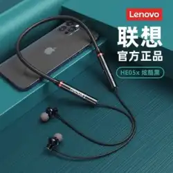 Lenovo Bluetooth ヘッドセット ワイヤレス スポーツ 首掛け 首掛け インイヤー ヘッドマウント ノイズキャンセリング 高音質 新品 2023 メンズ