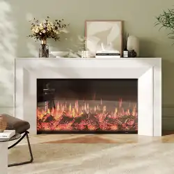 フランスの暖炉テレビキャビネットアメリカンクリームスタイルシミュレーション火災暖炉キャビネットシンプルなシミュレーション火災暖炉デザイナーカスタマイズ