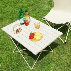 アルミ合金屋外屋台折りたたみテーブルと椅子ポータブルキャンプピクニック小さなテーブルエッグロールテーブル機器用品 Daquan