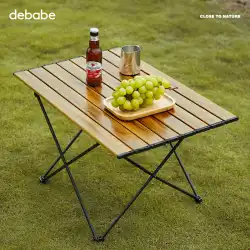 debabe 屋外折りたたみテーブルアルミ合金ピクニックテーブルと椅子ポータブルキャンプエッグロールテーブル機器セット